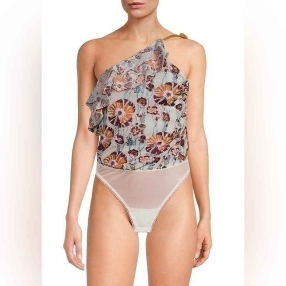 FREE PEOPLE | Intimately Day Date Bodysuit in Pink Plum Combo-size small‌